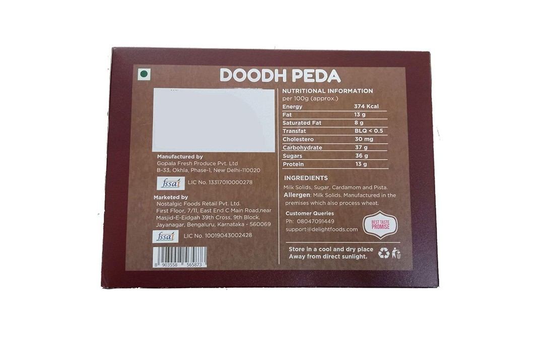 Delight Foods Doodh Peda    Box  500 grams